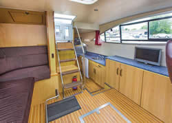 Interior image of boat